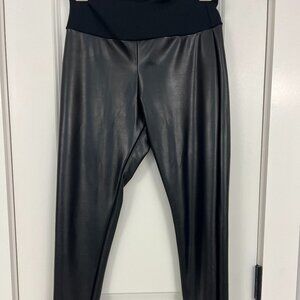 Spanx Faux Leather Black Leggings